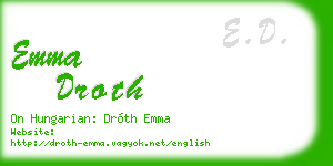 emma droth business card
